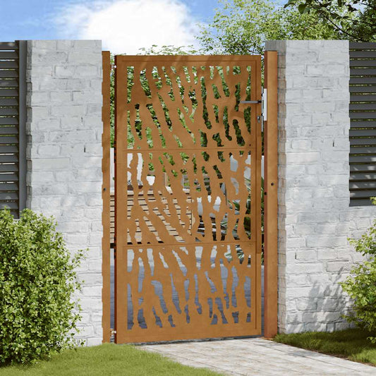 Zahradní branka 105x155cm klimaticky odolný ocel design stopový