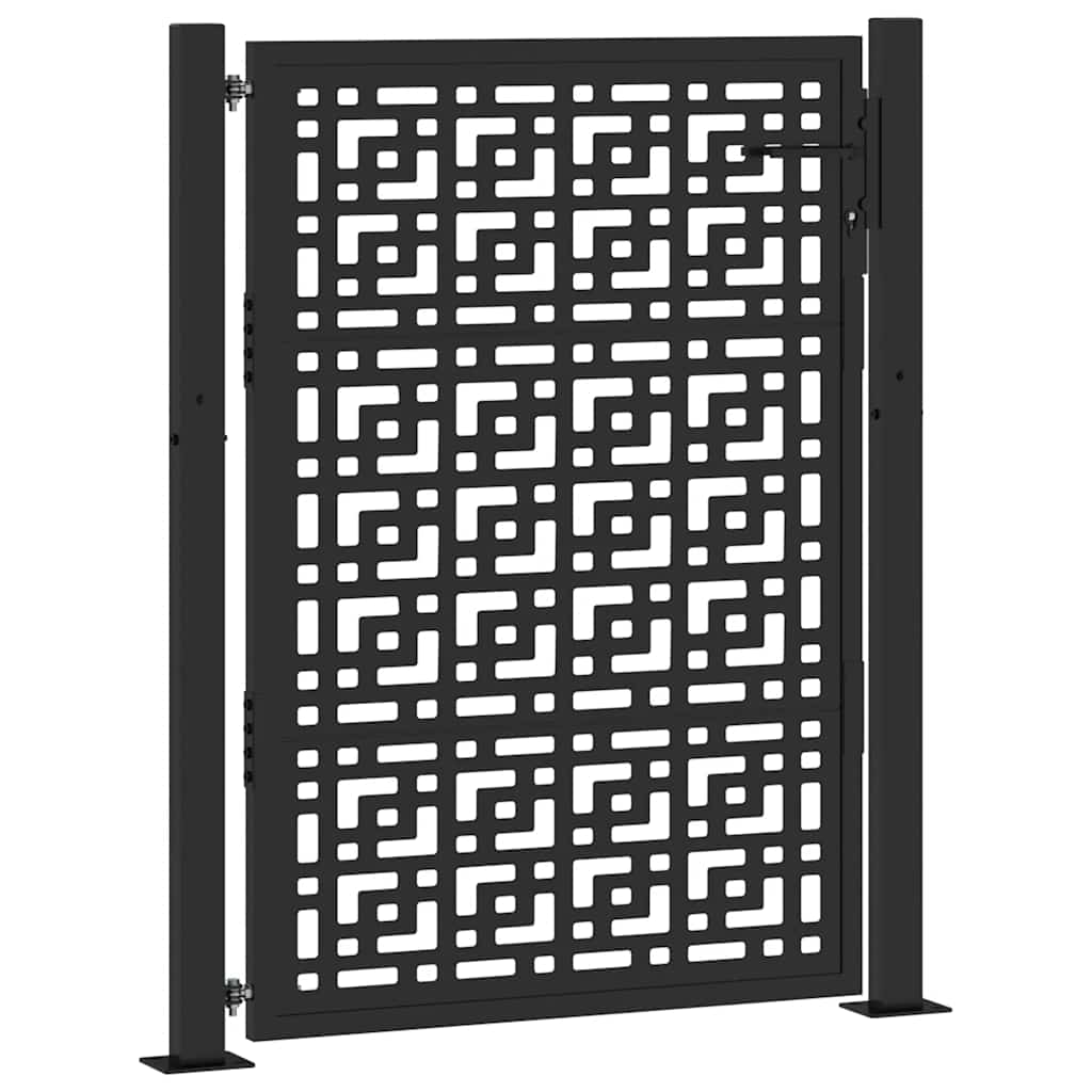 Zahradní branka černá 105x130 cm ocel design stopový