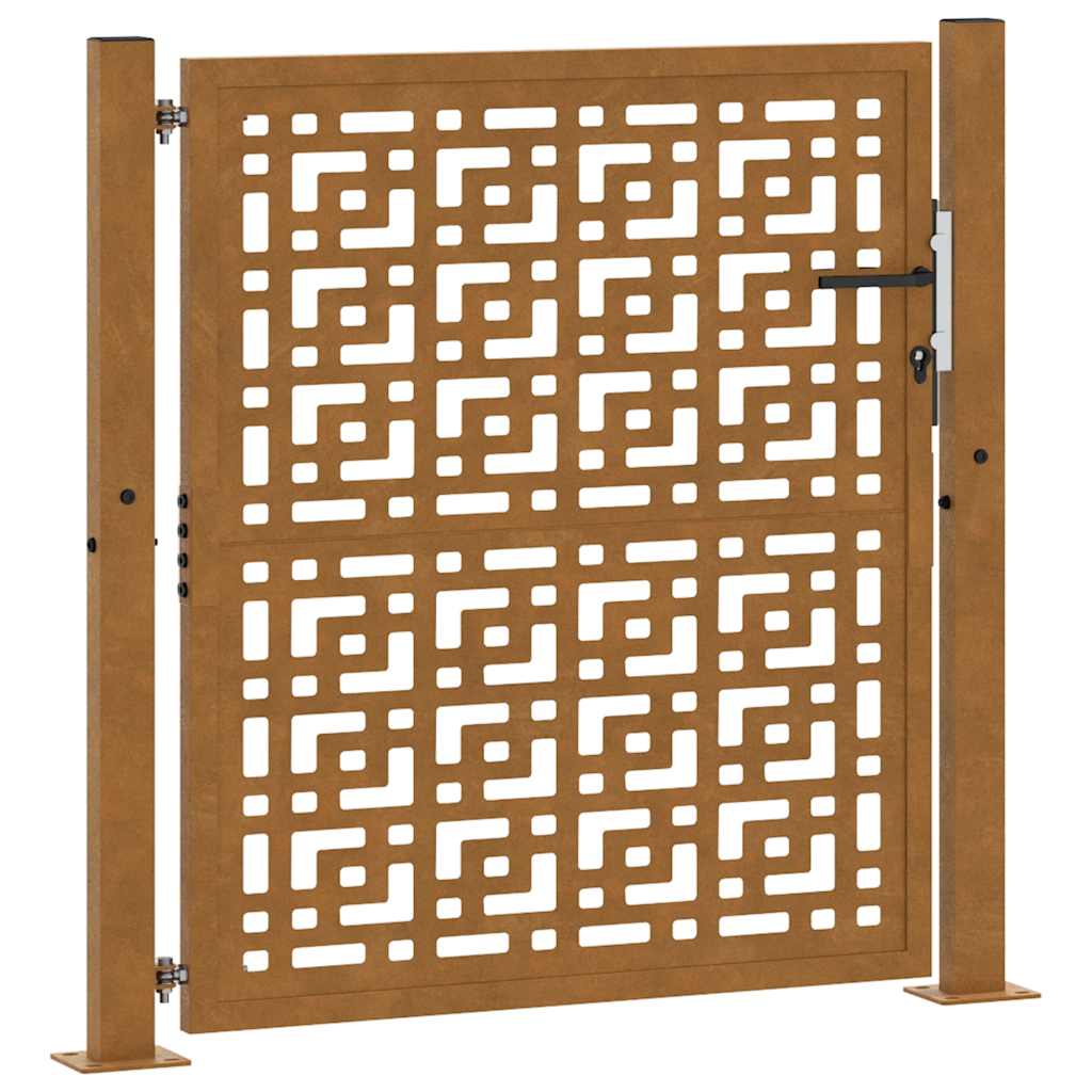 Zahradní branka 105x105cm klimaticky odolný ocel design křížový