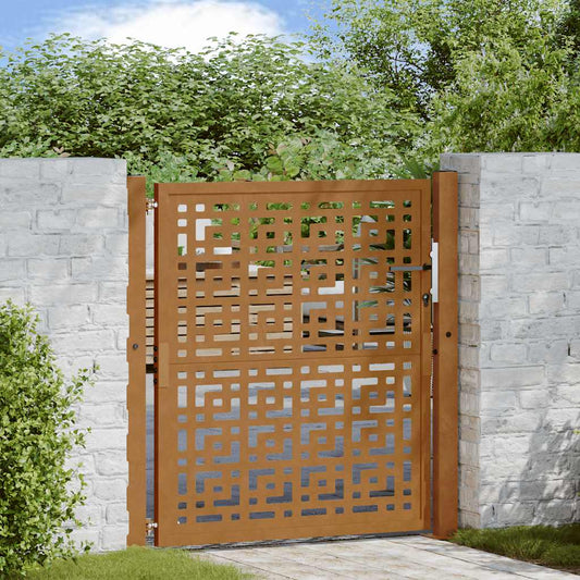 Zahradní branka 105x105cm klimaticky odolný ocel design křížový