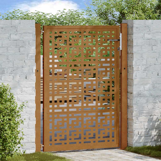 Zahradní branka 105x130cm klimaticky odolný ocel design stopový