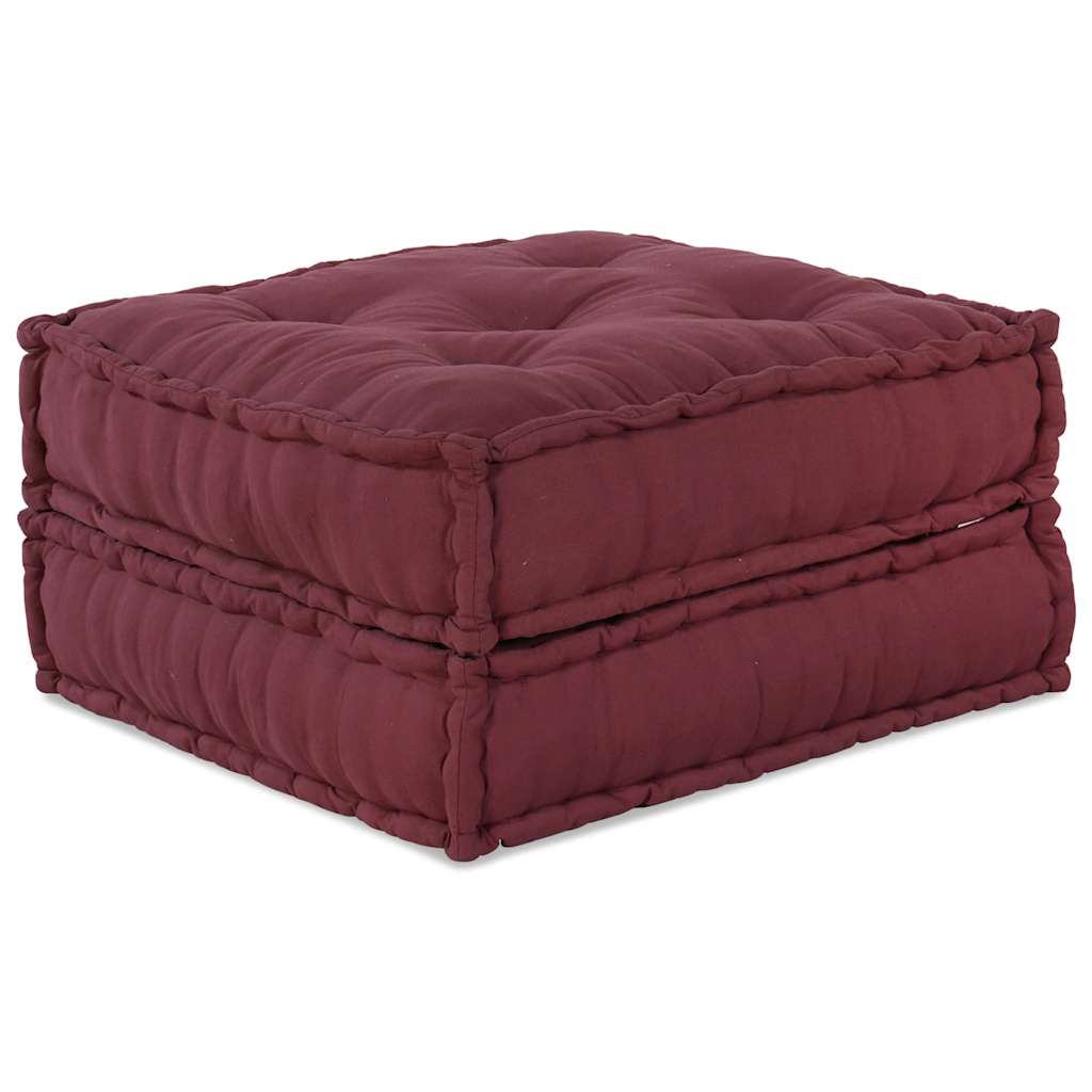 Modular Pouffe Maroon 70x70x36 Látka