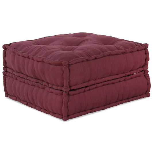 Modular Pouffe Maroon 70x70x36 Látka