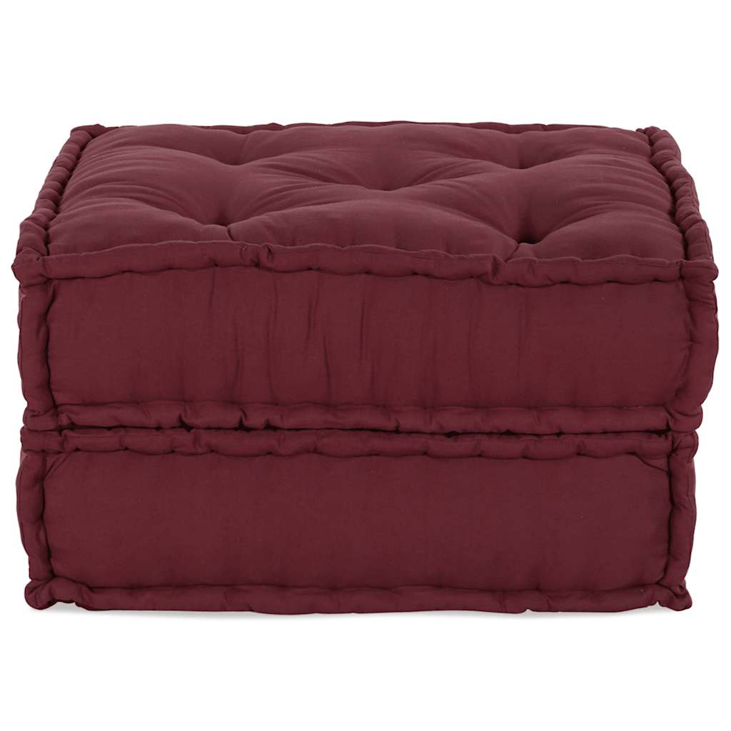 Modular Pouffe Maroon 70x70x36 Látka