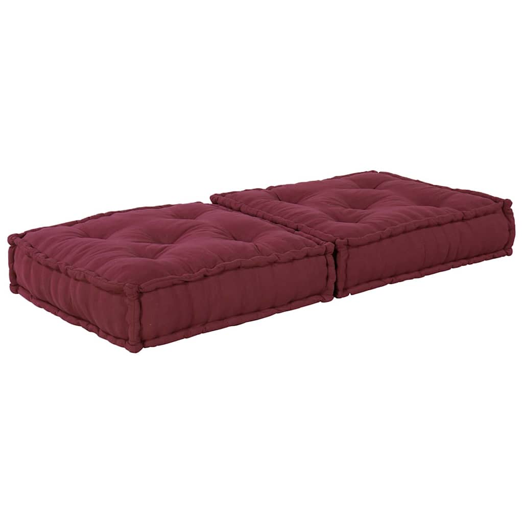Modular Pouffe Maroon 70x70x36 Látka