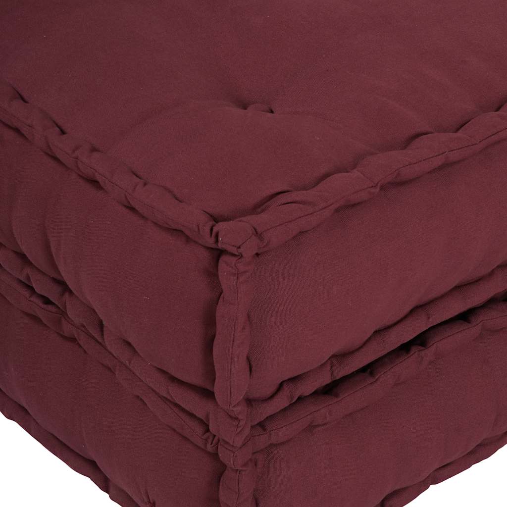 Modular Pouffe Maroon 70x70x36 Látka