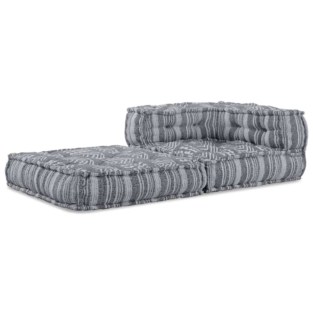 Modulární pohovka Pruhovaný Šedá 70 x 70 x 54 cm textil