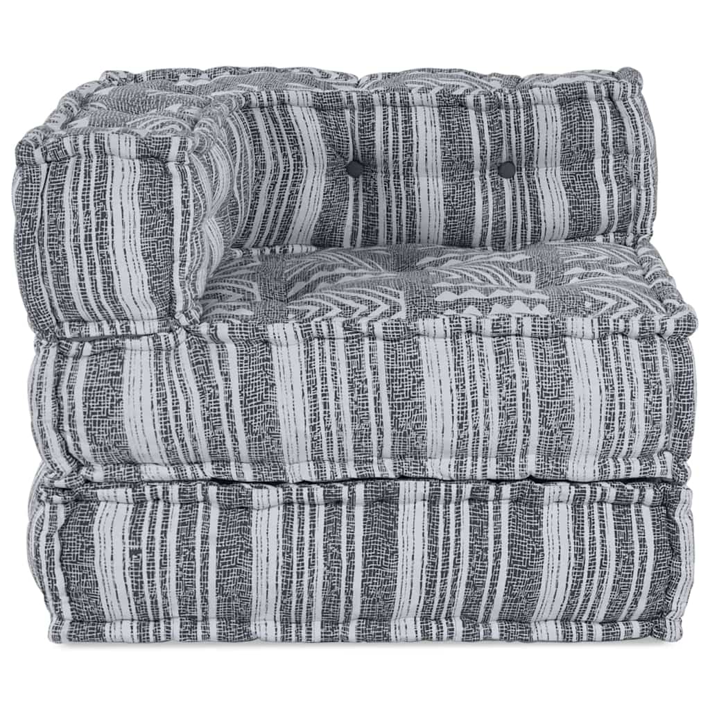 Modulární pohovka Pruhovaný Šedá 70 x 70 x 54 cm textil