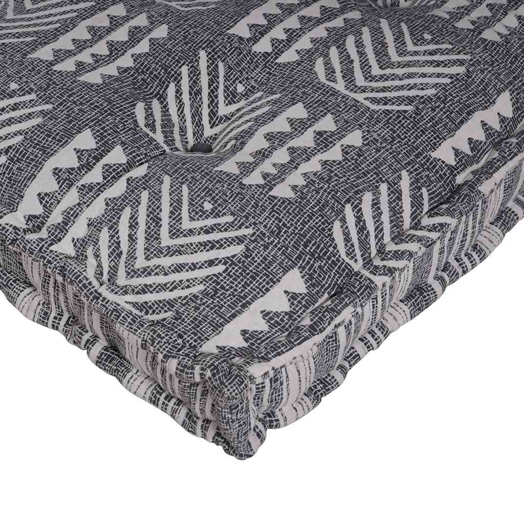Polstrovaný pohovkový polštář Šedý tisk textil