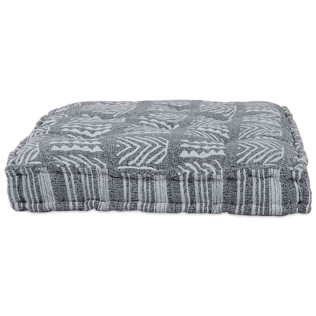Polstrovaný pohovkový polštář Šedý tisk textil