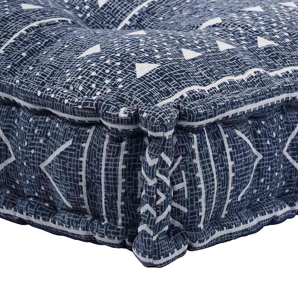 Polstrovaný pohovkový polštář Indigová tisk textil