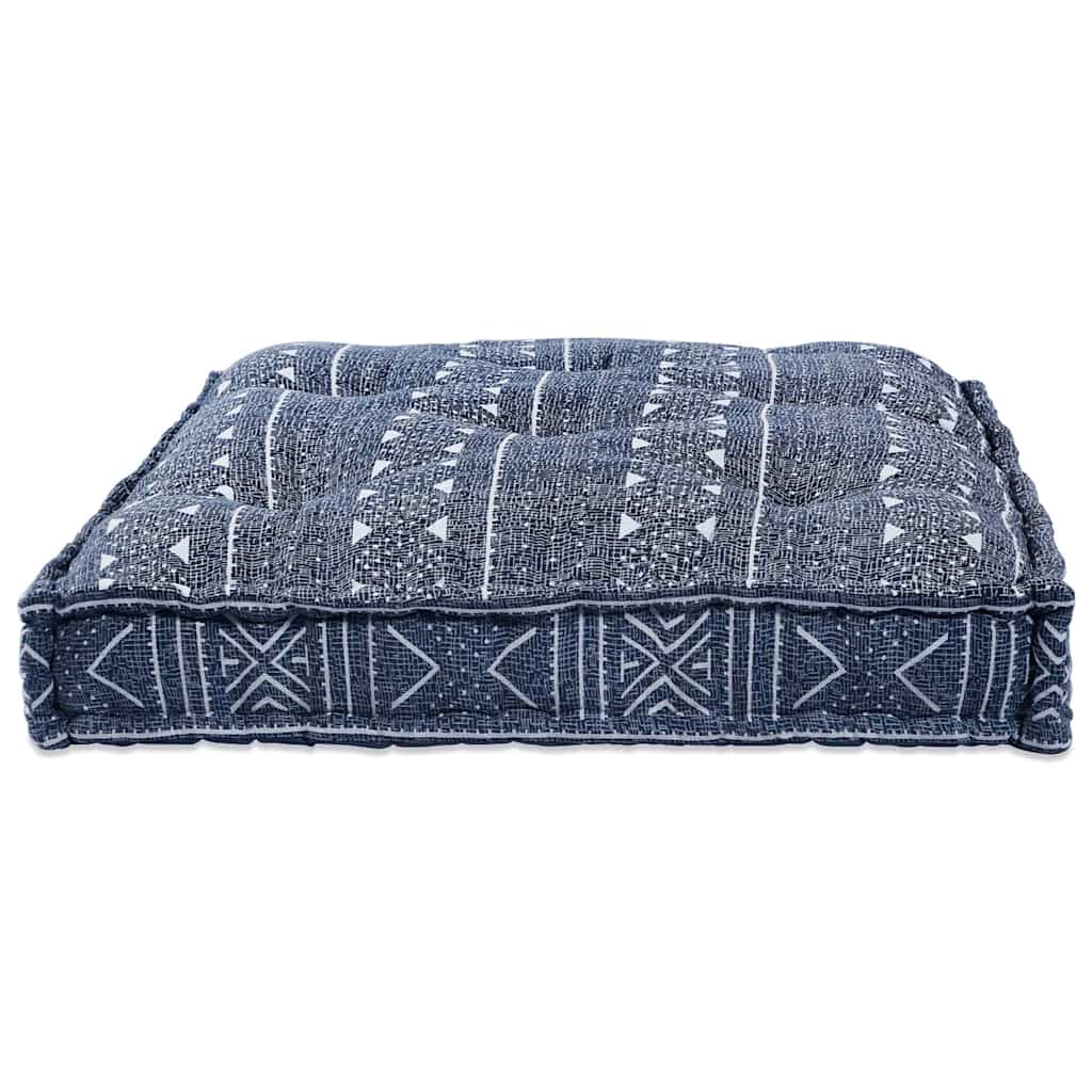Polstrovaný pohovkový polštář Indigová tisk textil