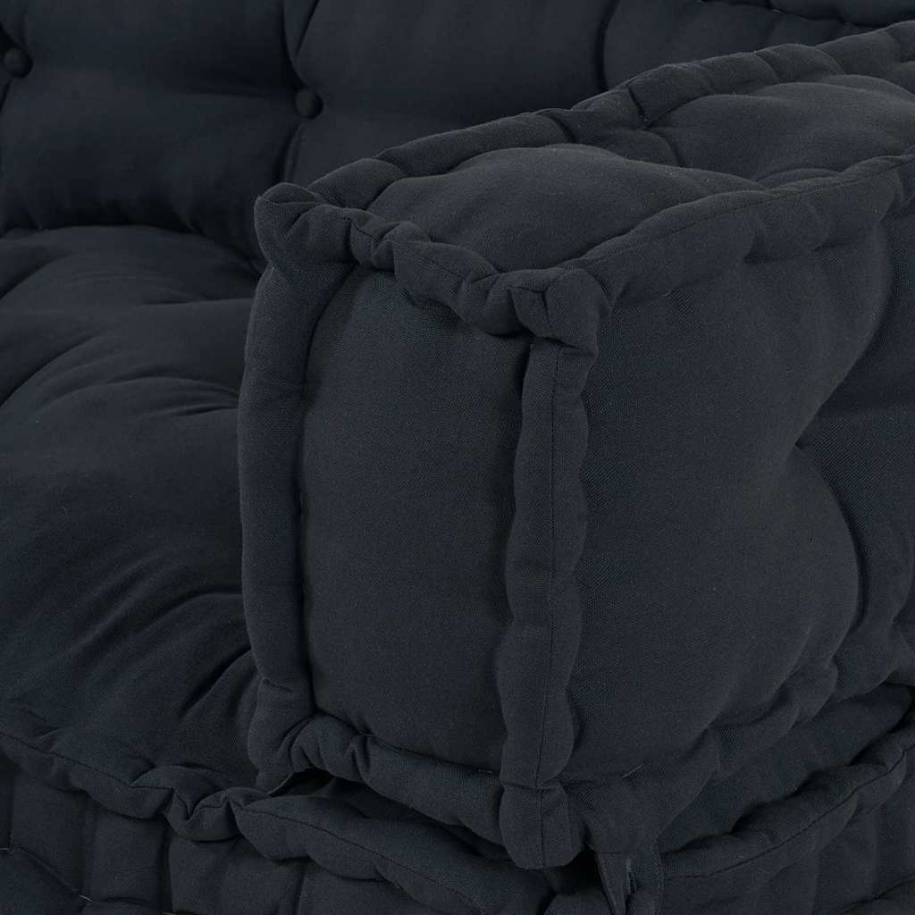 Polstrovaný pohovkový polštář Antracit textil