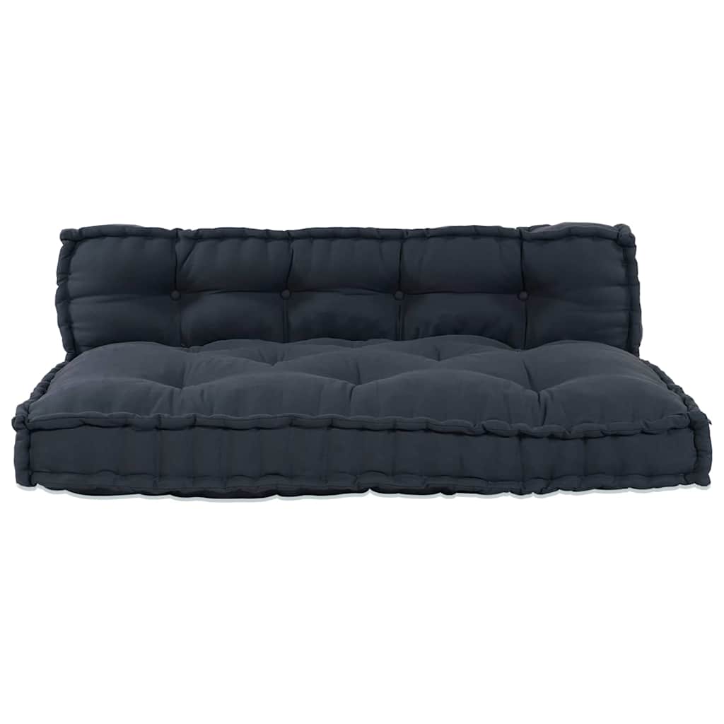 Polstrovaný pohovkový polštář Antracit textil