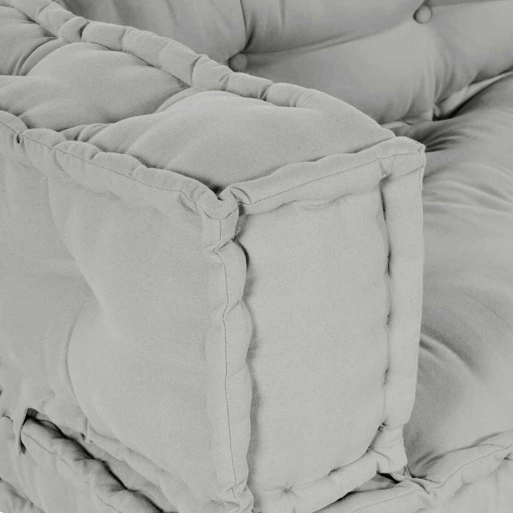 Polstrovaný pohovkový polštář Šedá textil