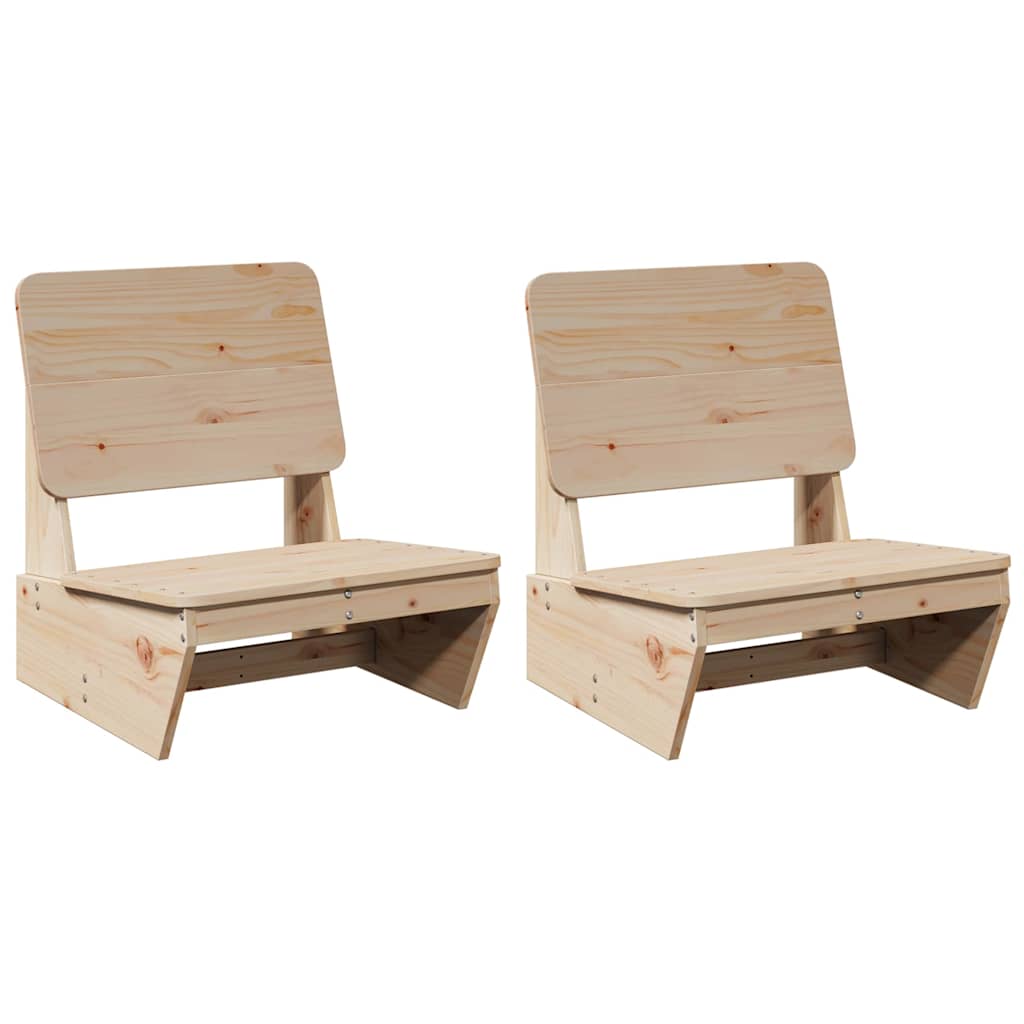 Zahradní židle 2 ks 60x64x70,5 cm masivní borové dřevo