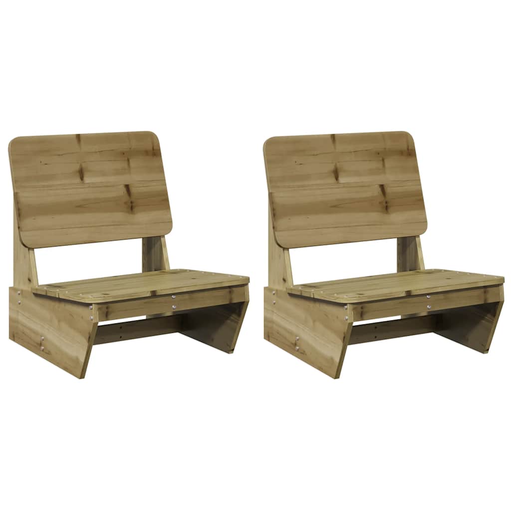 Zahradní židle 2 ks 60x64x70,5 cm impregnované borové dřevo