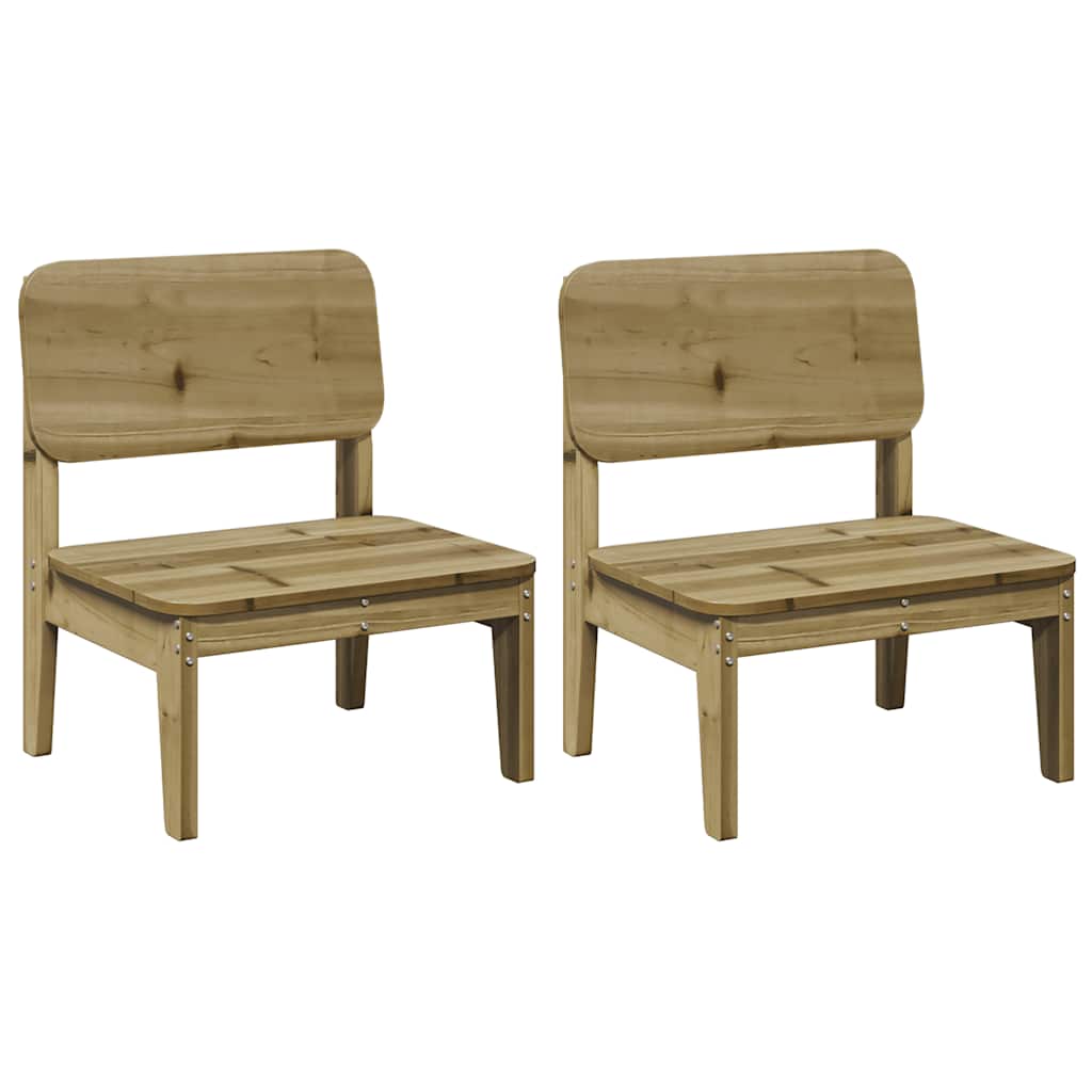 Zahradní židle 2 ks 60x52,5x72 cm impregnované borové dřevo