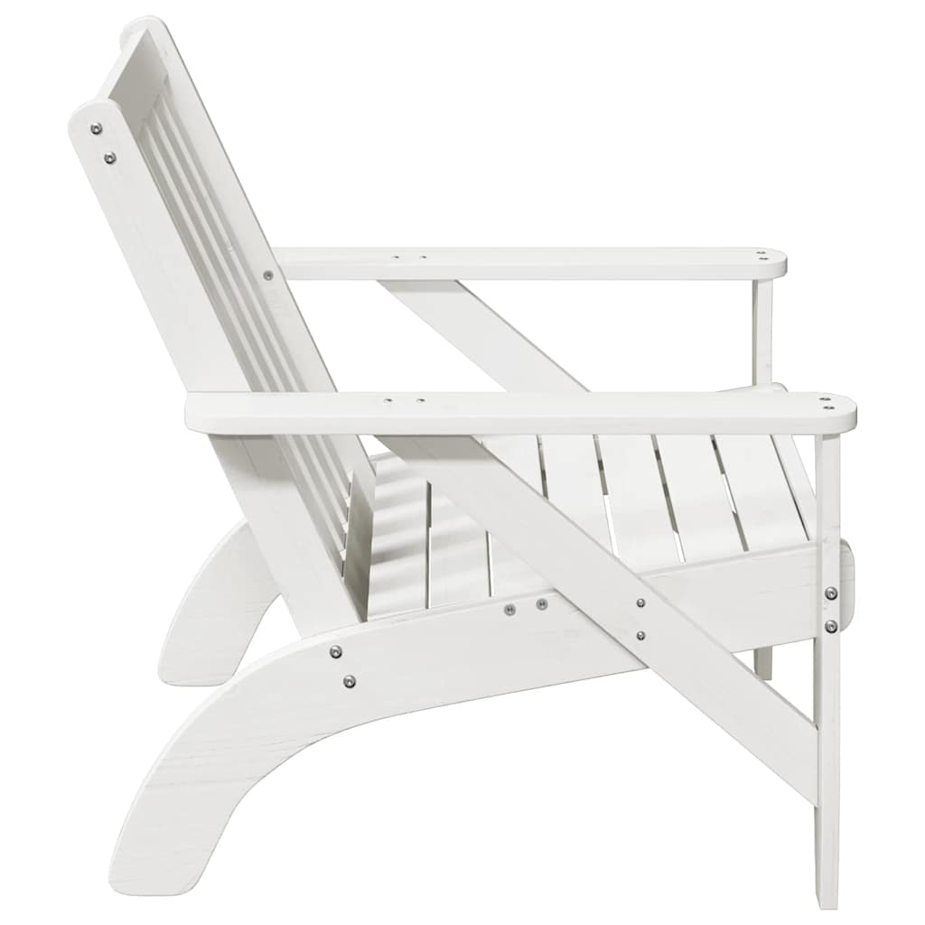 Zahradní židle Adirondack bílá 75x77x77 cm masivní borové dřevo