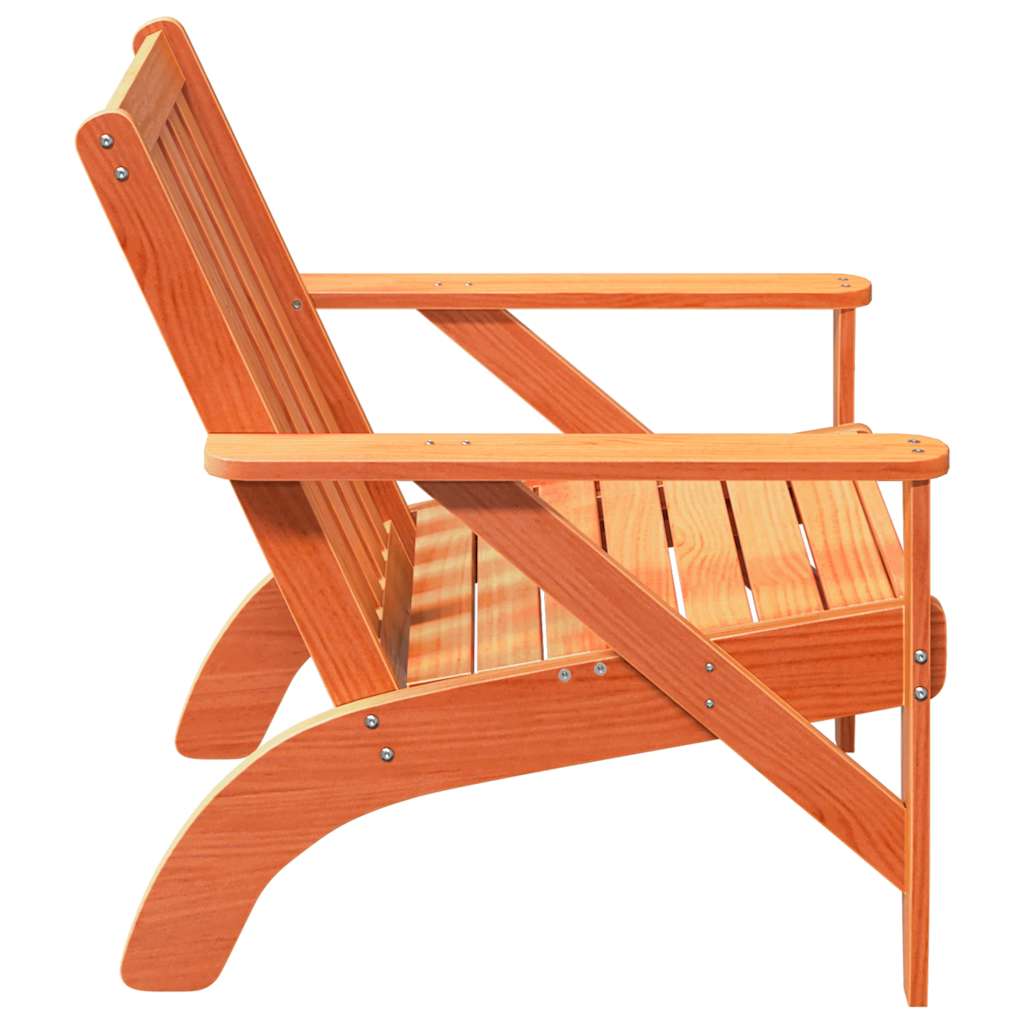 Zahradní židle Adirondack voskově hnědá 75x77x77 cm borovice