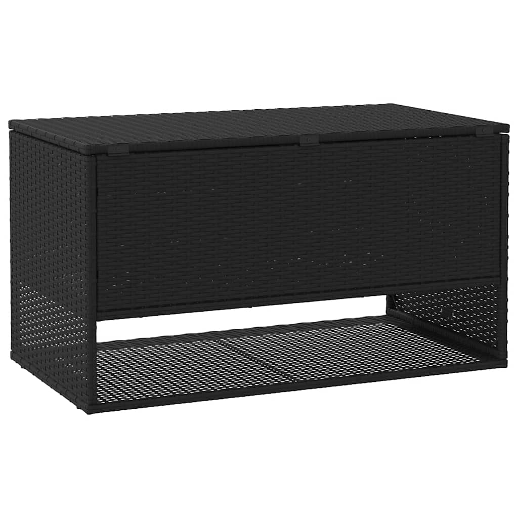 Box na venkovní polštář černý 100x55x55,5 cm Poly ratan
