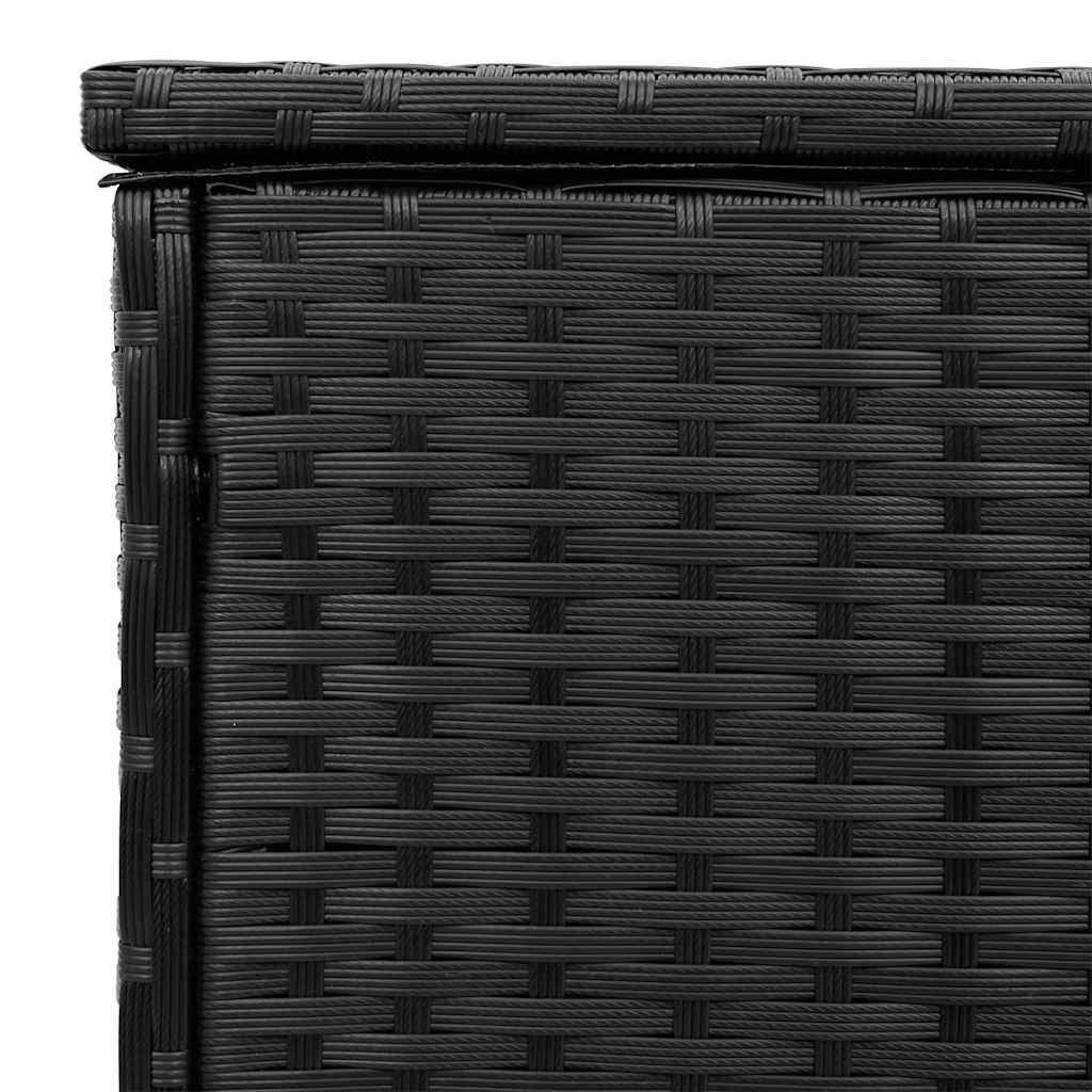 Box na venkovní polštář černý 100x55x55,5 cm Poly ratan