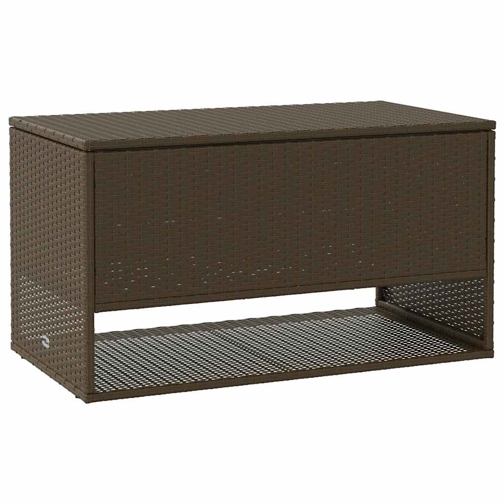 Box na venkovní polštář hnědá 100x55x55,5 cm Poly ratan