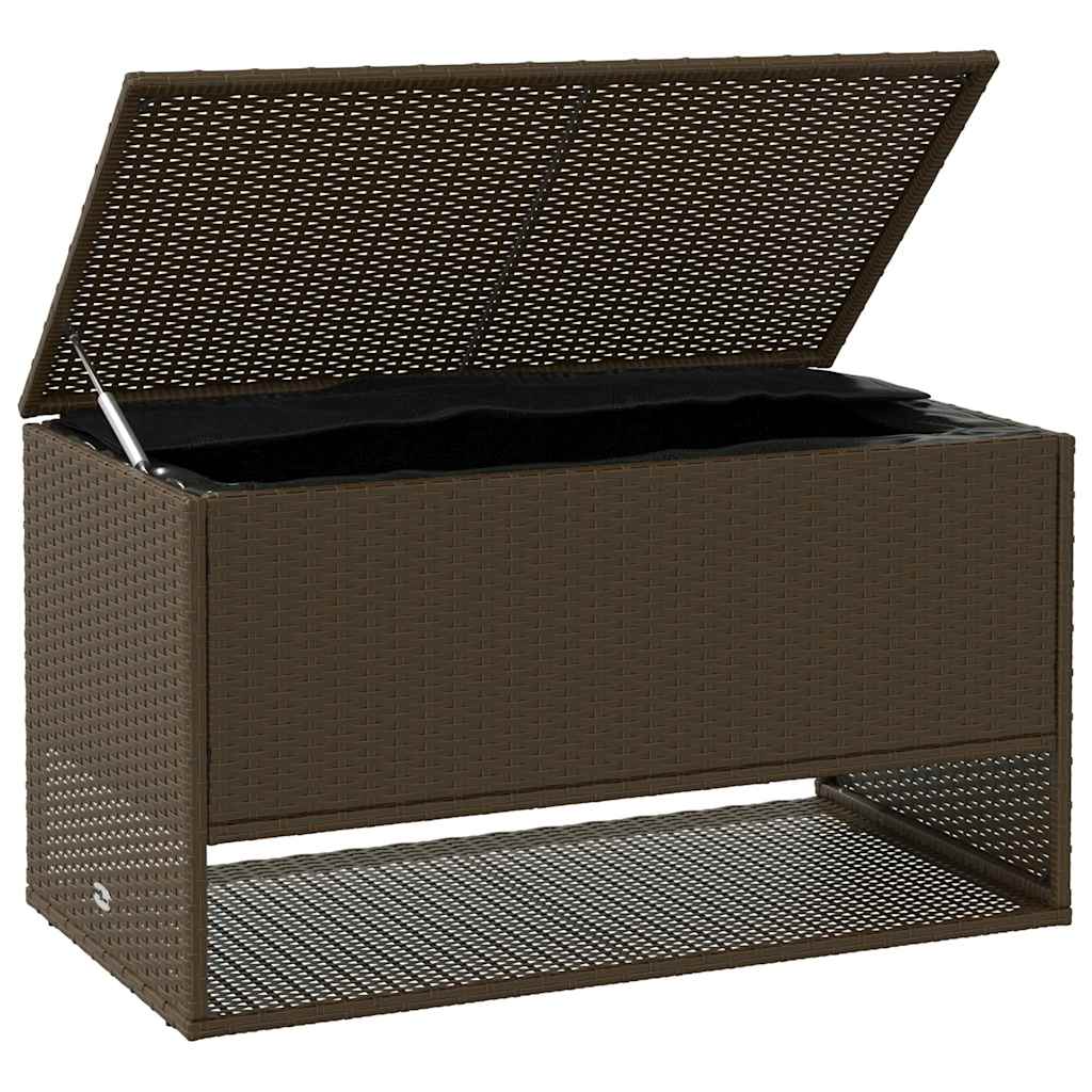 Box na venkovní polštář hnědá 100x55x55,5 cm Poly ratan
