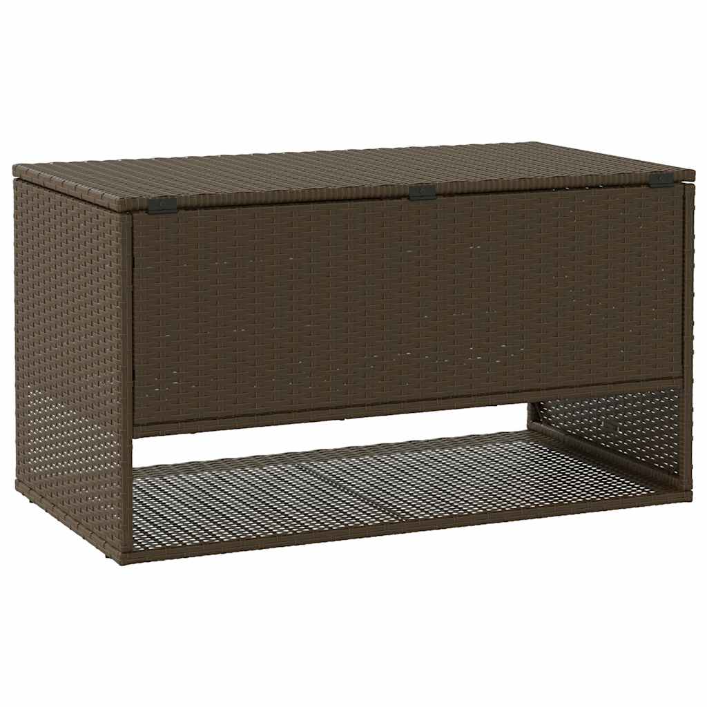 Box na venkovní polštář hnědá 100x55x55,5 cm Poly ratan
