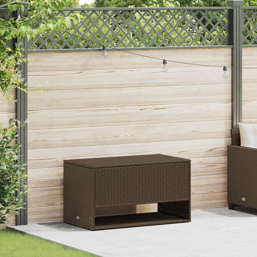 Box na venkovní polštář hnědá 100x55x55,5 cm Poly ratan