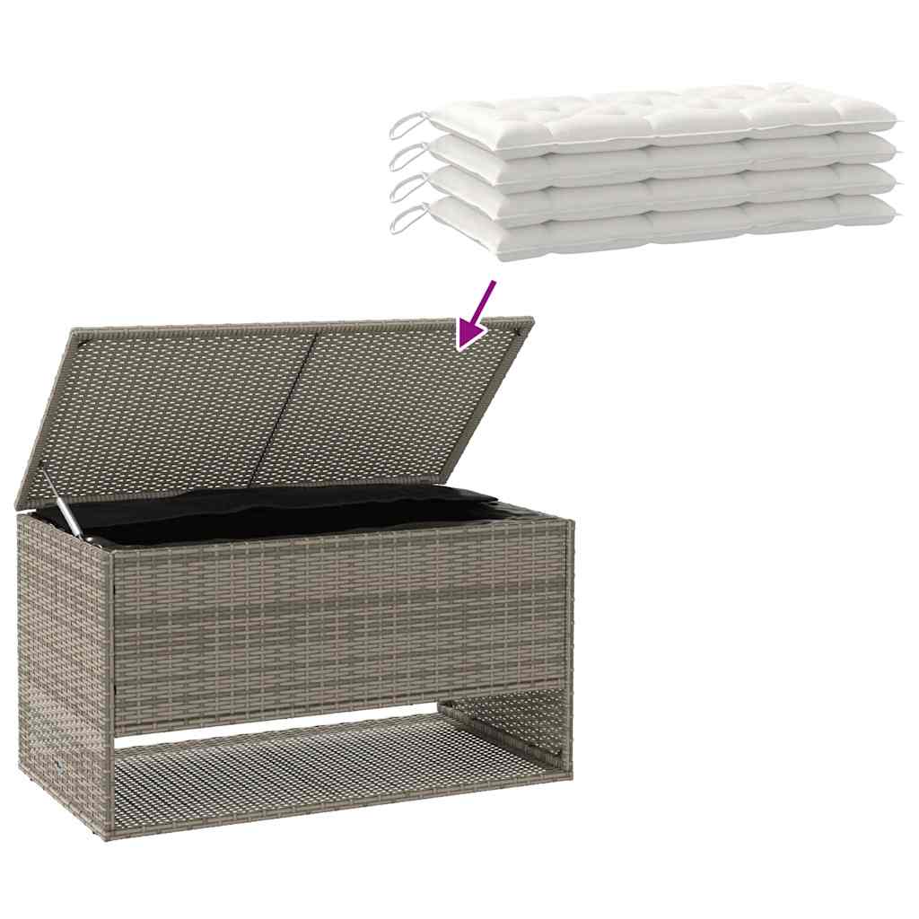 Box na venkovní polštář šedá 100x55x55,5 cm Poly ratan