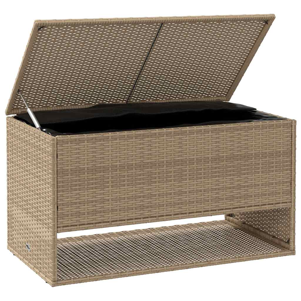 Box na venkovní polštář béžová 100x55x55,5 cm Poly ratan