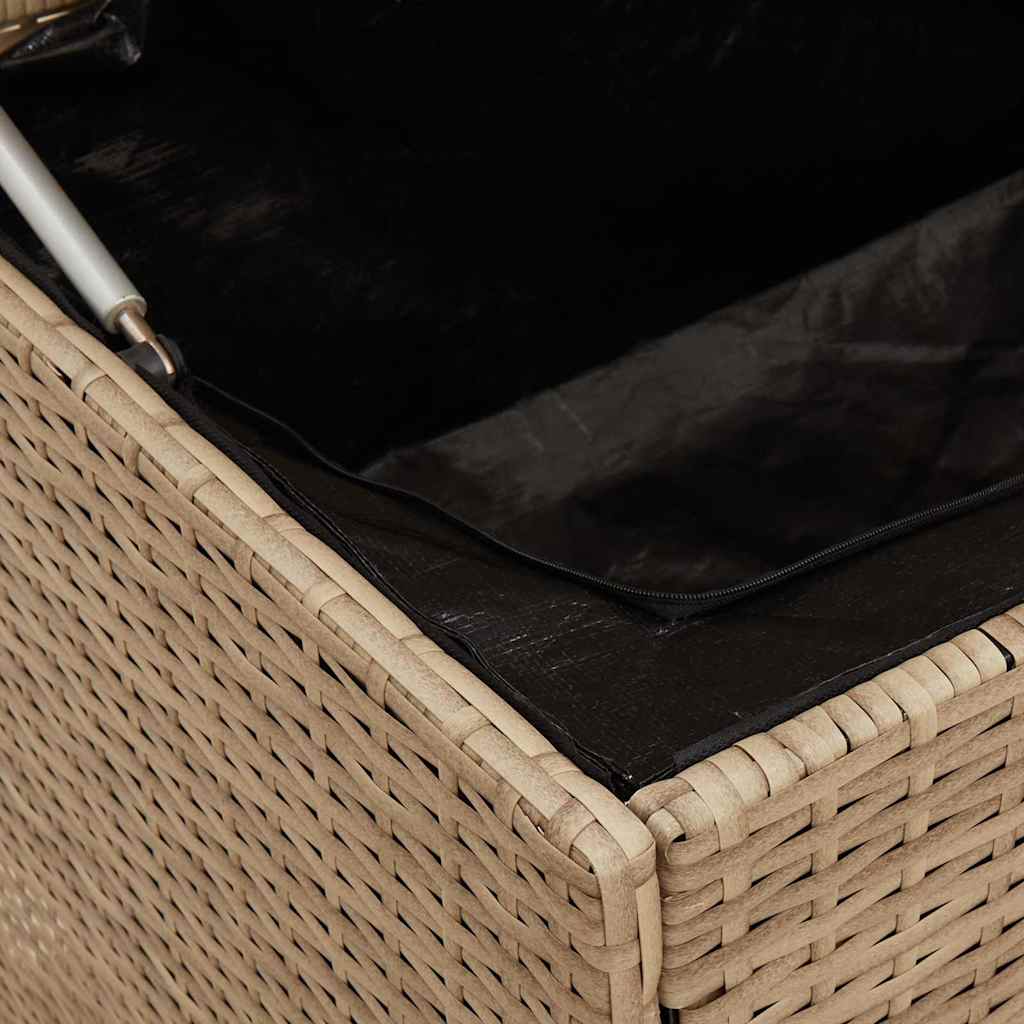 Box na venkovní polštář béžová 100x55x55,5 cm Poly ratan