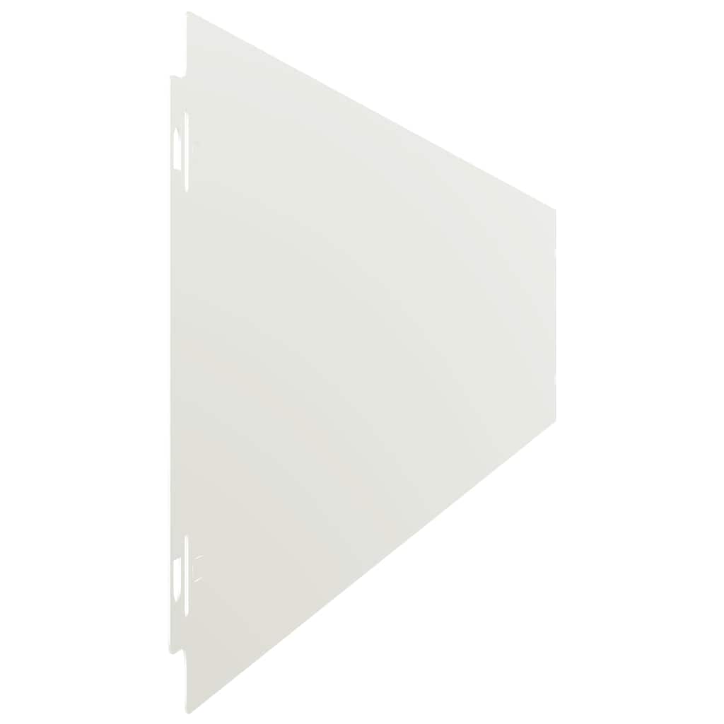 Travní lemy 10 ks bílá 15x103 cm ocel válcovaná za studena