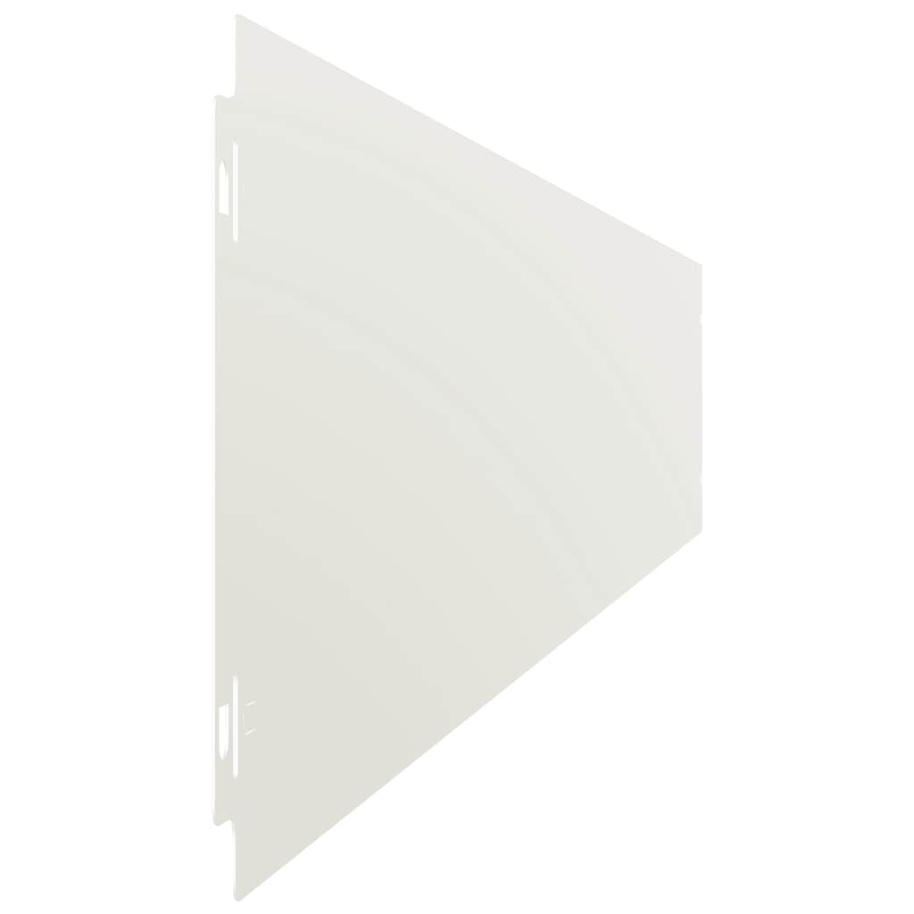 Travní lemy 50 ks bílá 15x103 cm ocel válcovaná za studena