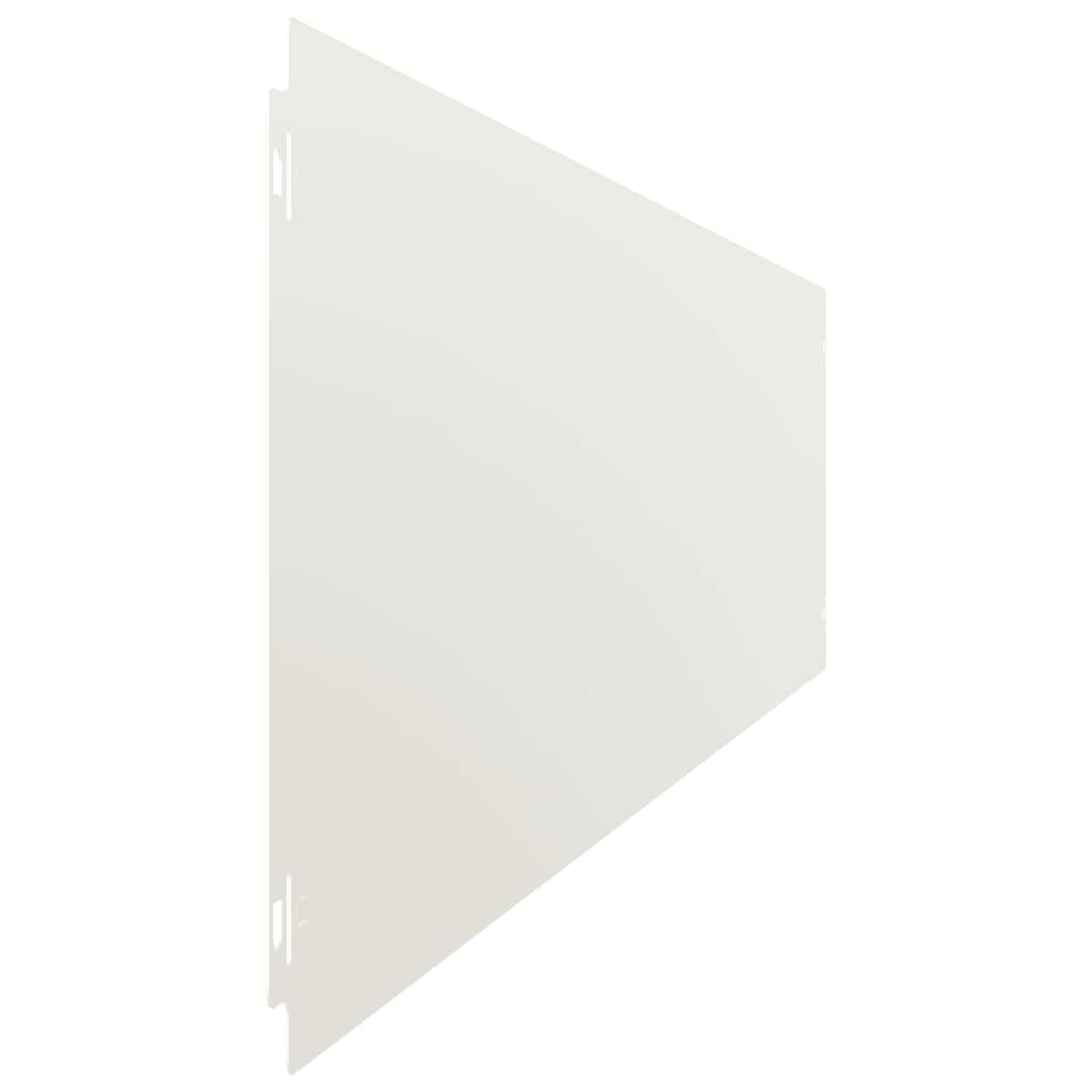 Travní lemy 10 ks bílá 20x103 cm ocel válcovaná za studena