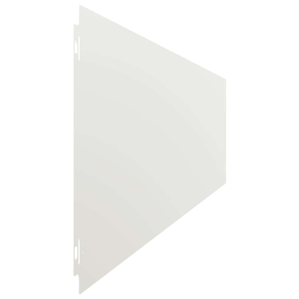 Travní lemy 30 ks bílá 20x103 cm ocel válcovaná za studena