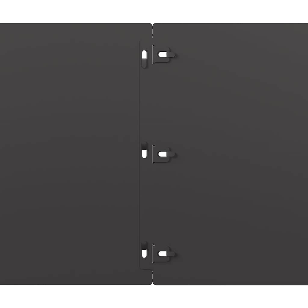 Travní lemy 10 ks černé 25x103 cm ocel válcovaná za studena
