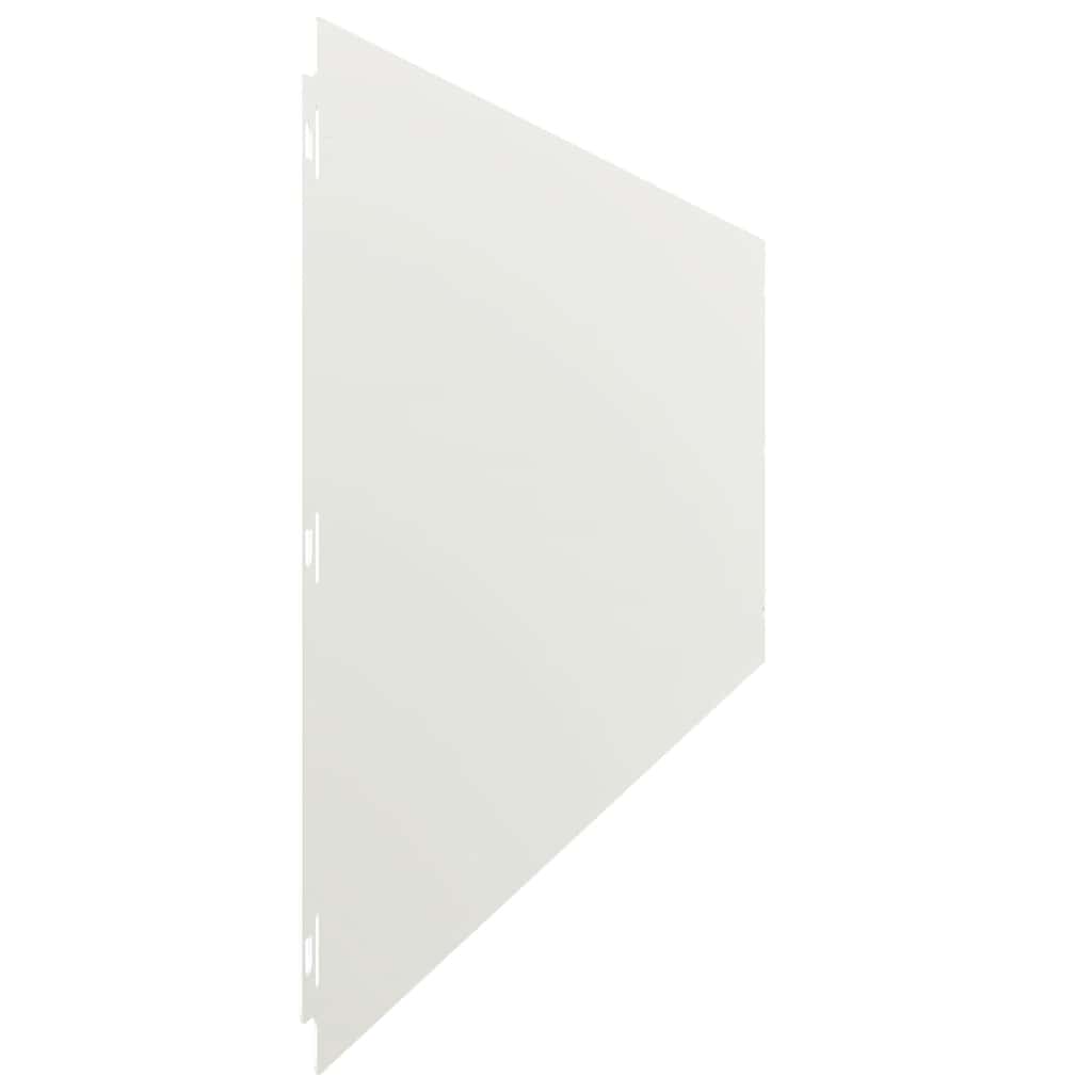 Travní lemy 10 ks bílá 25x103 cm ocel válcovaná za studena