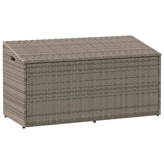 Zahradní úložný box šedý 110 x 50 x 58 cm polyratan
