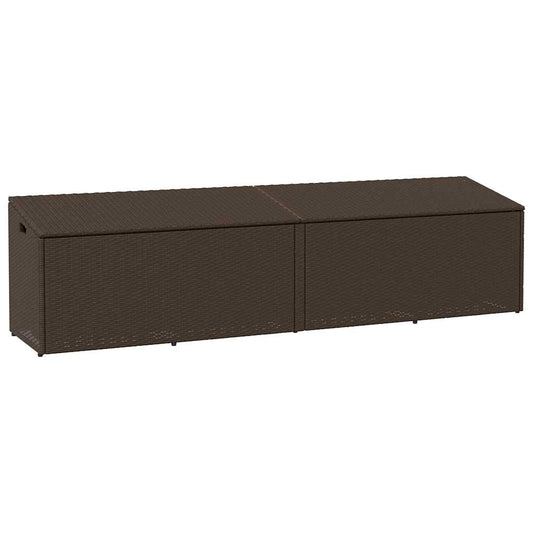 Zahradní úložný box hnědý 220x50x58 cm polyratan