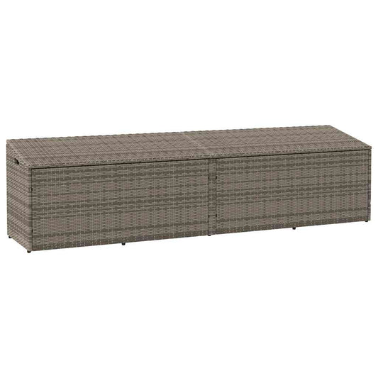 Zahradní úložný box šedý 220x50x58 cm polyratan