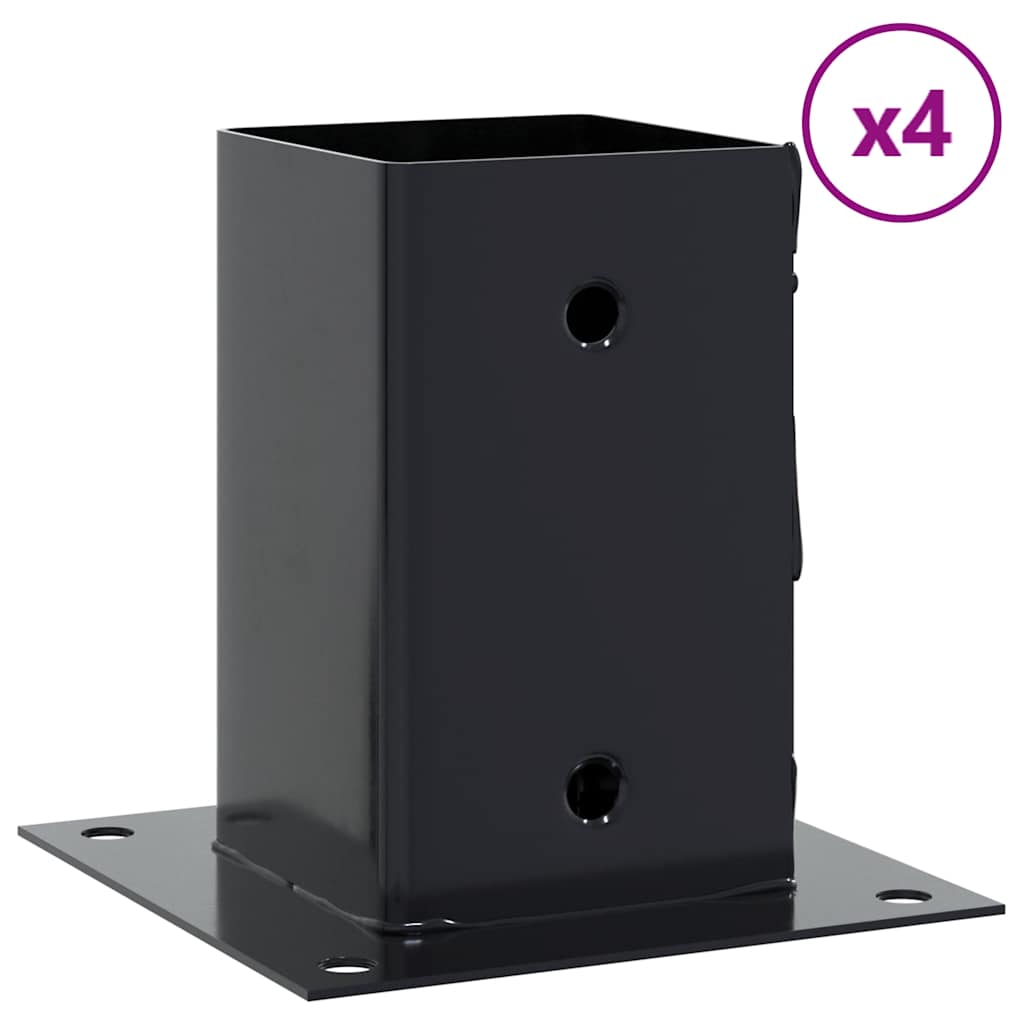 Podstavce pod sloupky čtvercové 4 ks antracit 81x81 mm