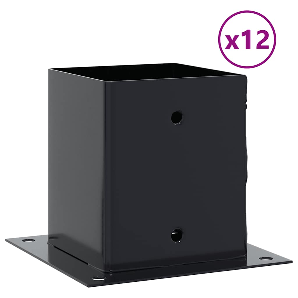 Podstavce pod sloupky čtvercové 12 ks Antracit 101x101 mm