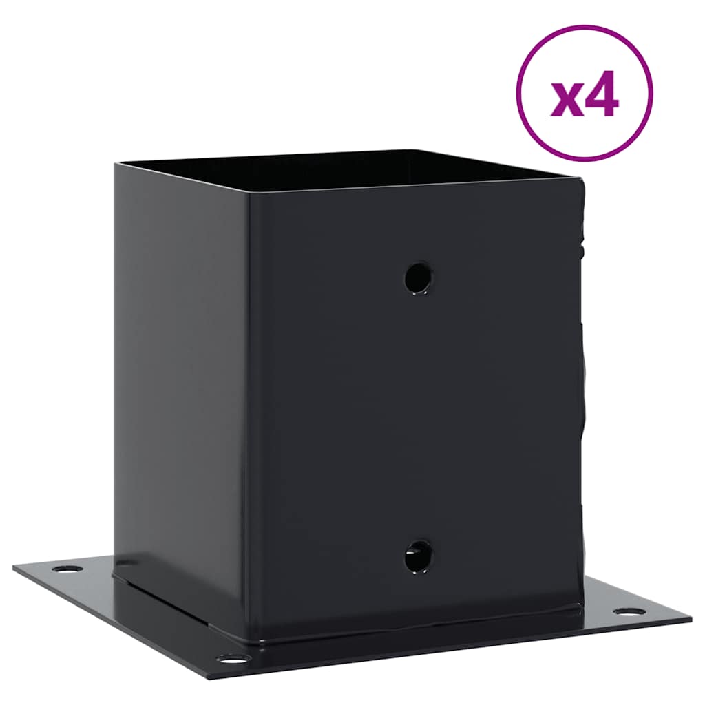 Podstavce pod sloupky čtvercové 4 ks antracit 121x121 mm