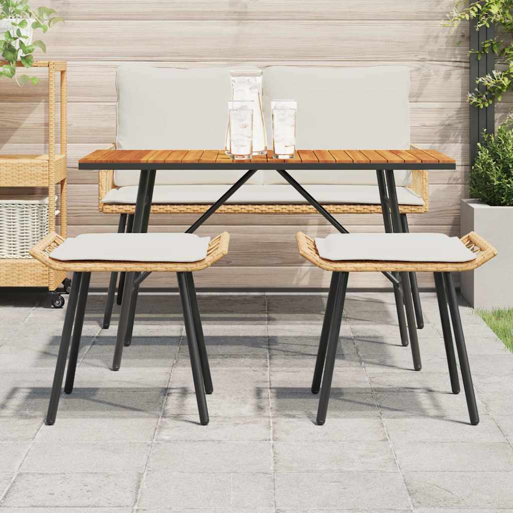 Zahradní stolička 2 pcs Hnědá 50 x 40 x 45 cm Polyester