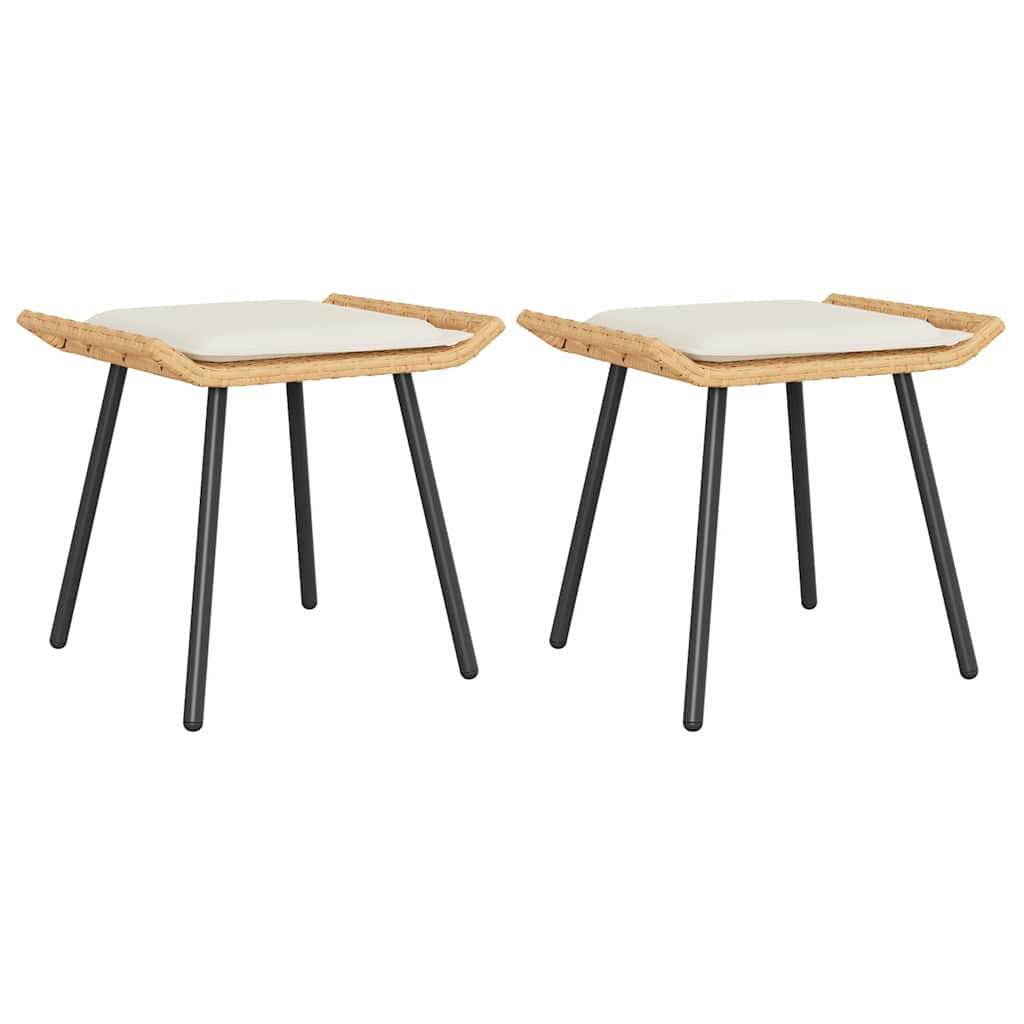 Zahradní stolička 2 pcs Hnědá 50 x 40 x 45 cm Polyester