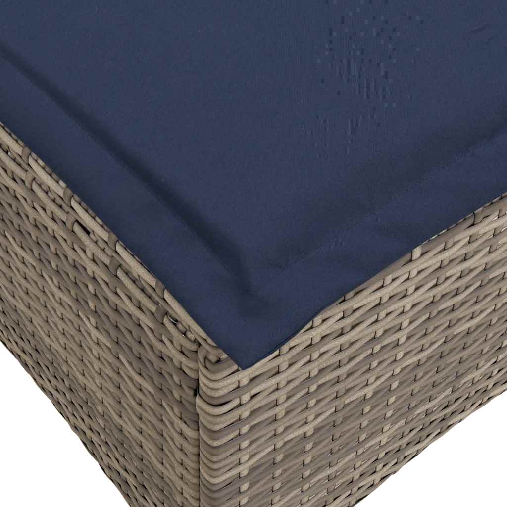 Zahradní stoličky s poduškami 2 ks šedé 55x55x36 cm polyratan