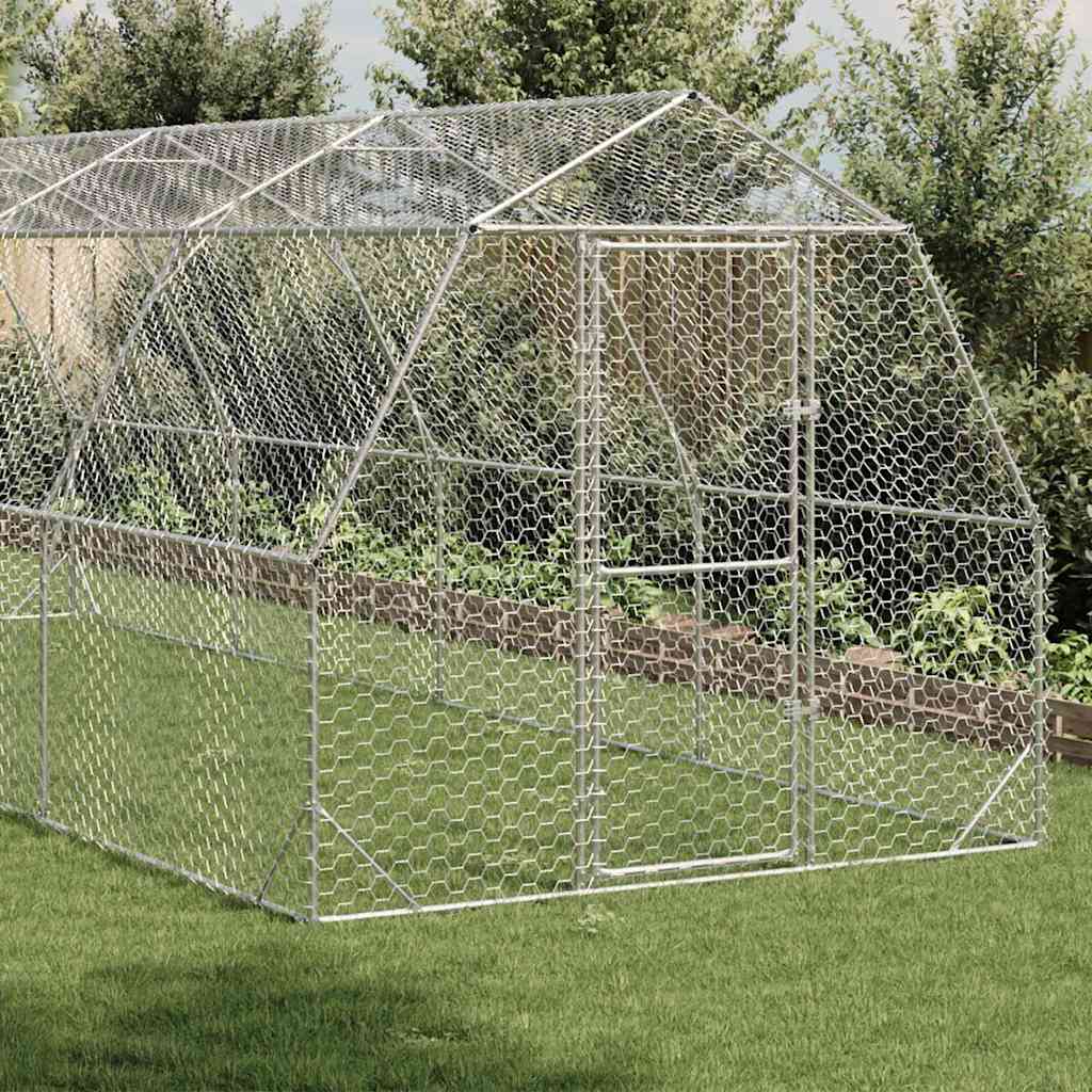 Výběh pro slepice 2,5x8x2,25 m pozinkovaná ocel