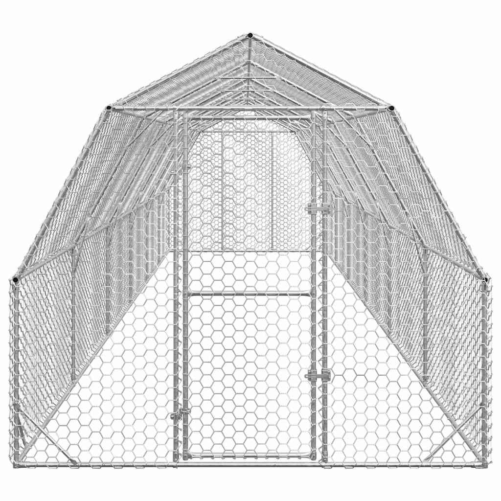 Výběh pro slepice 2,5x12x2,25 m pozinkovaná ocel